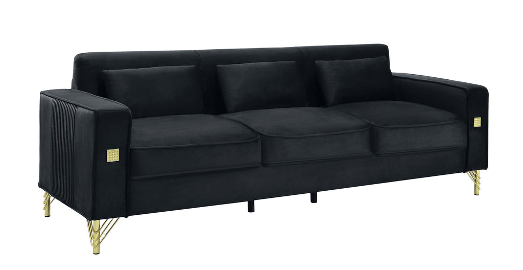 black three seater sofa